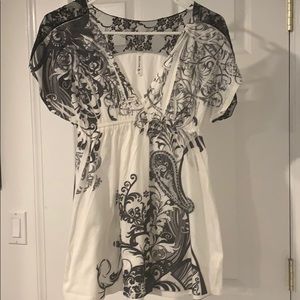 Fit and flare, very flattering.